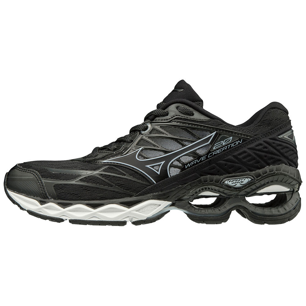 Womens Mizuno WAVE CREATION 20 Running Shoes Black/Blue Philippines (WFNQGD706)